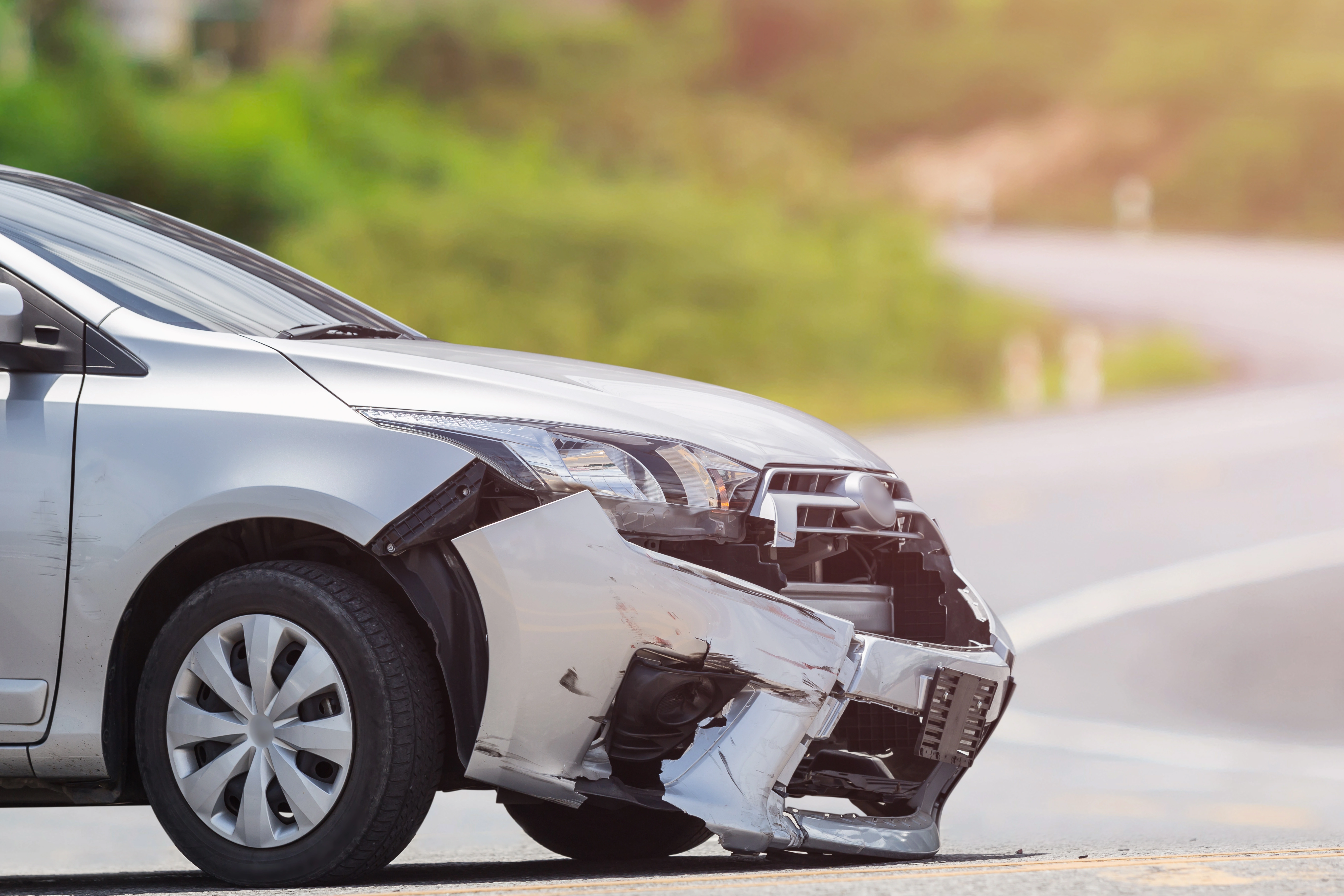 damaged car